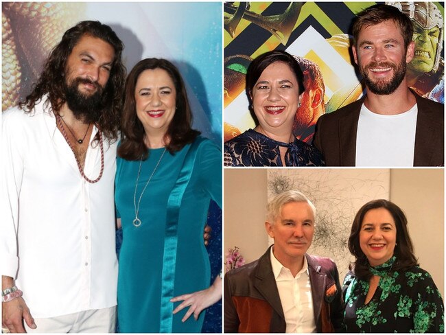 Queensland Preier has a penchant for posing withcelebrities like Chris Hemsworth