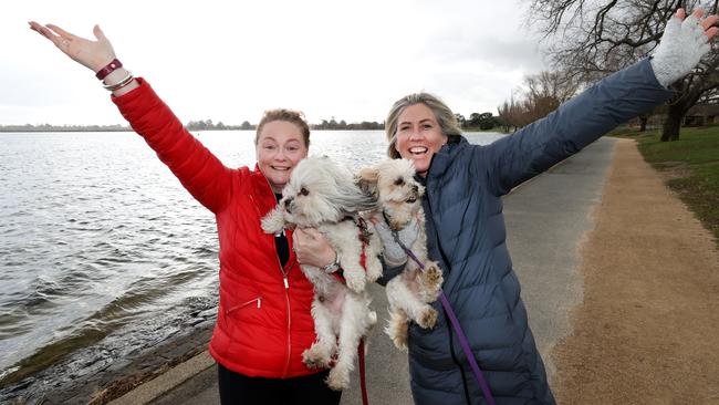 Regional Victorians, like Lisa Mitchell and Kathie Johnston, are set to enjoy more freedoms. Picture: David Caird