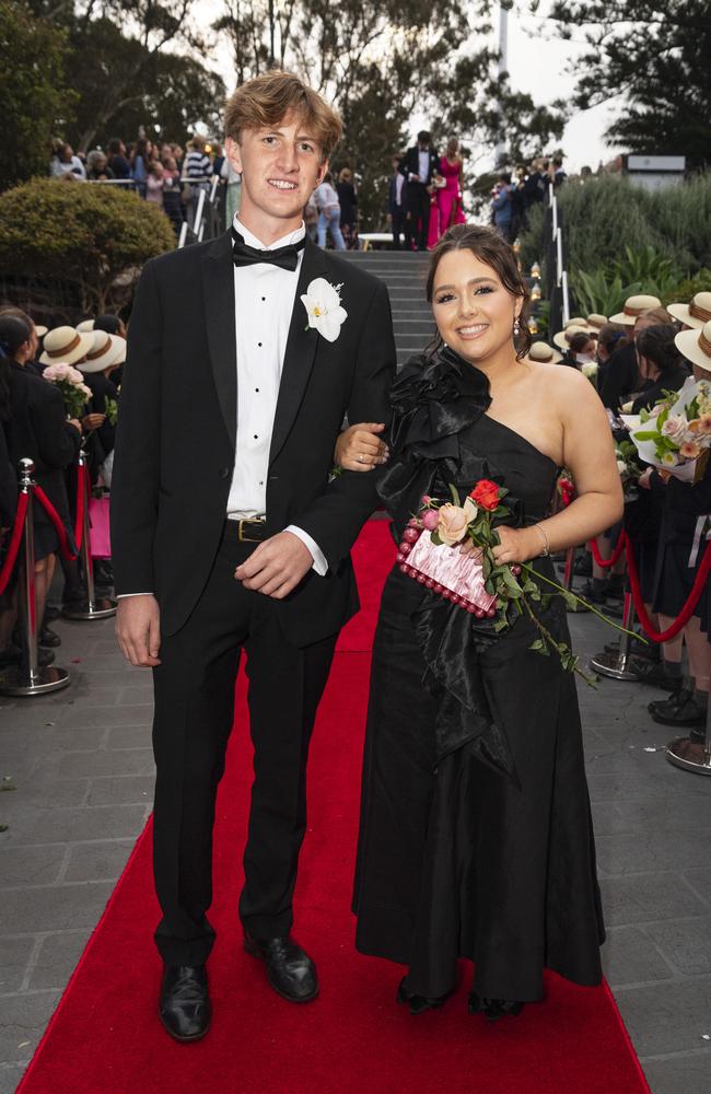 Charlotte Foran and partner Henry Marsden arrive at The Glennie School formal at Picnic Point, Thursday, September 12, 2024. Picture: Kevin Farmer