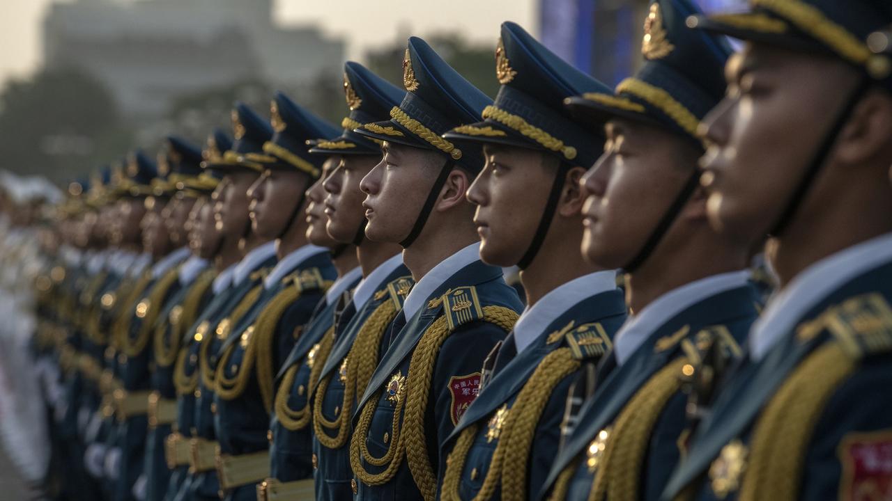 Members of the People’s Liberation Army. Picture: Kevin Frayer/Getty Images