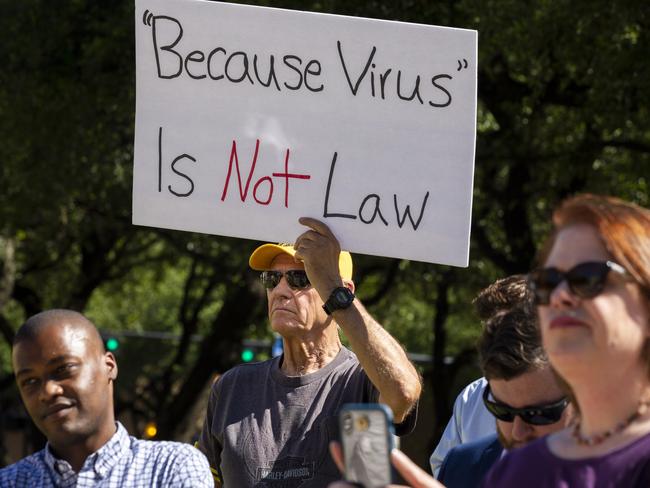 Shelley Luther has many supporters. Picture: Lynda M. Gonzalez/The Dallas Morning News via AP