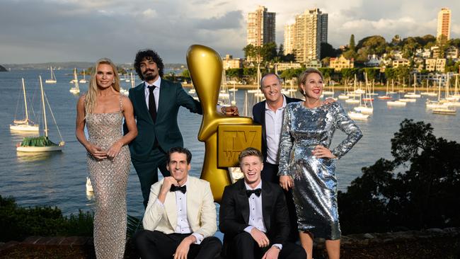 Sonia Kruger, Tony Armstrong, Andy Lee, Robert Irwin, Larry Emdur and Julia Morris are all vying for the 2024 TV WEEK Gold Logie Award. Picture: James Gourley/Getty Images