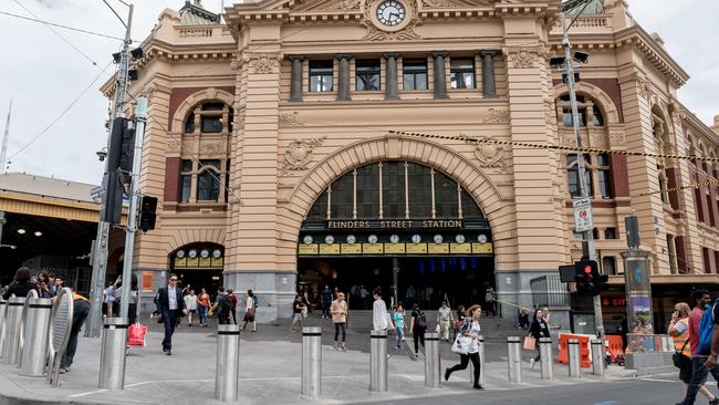 Flinders Street Station today. Picture: Jake Nowakowski