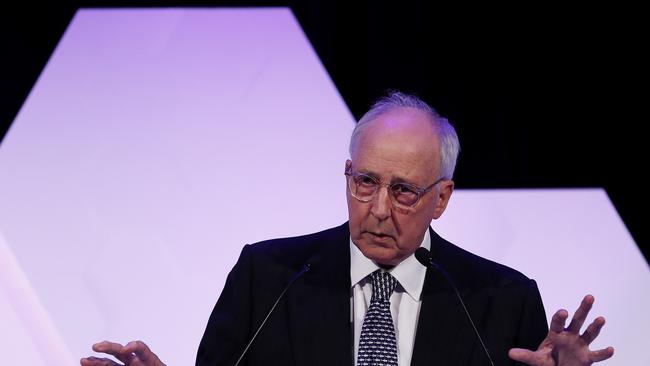 Former prime minister Paul Keating speaking at The Australian’s Strategic Forum: How should we manage our relationship with China? in Sydney on Monday. Picture: Nikki Short