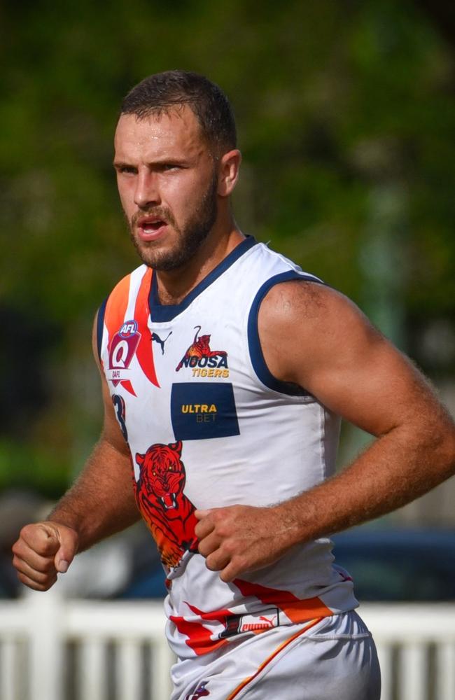 Noosa Tigers player Mitch Conn in action. Picture: Highflyer Images.