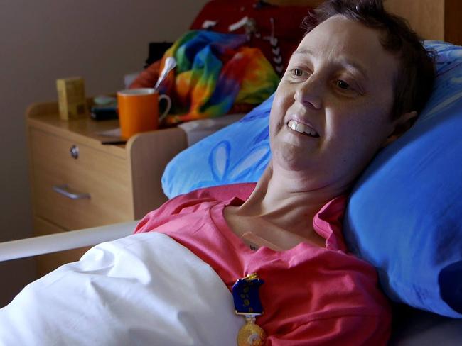 Connie Johnson the medal in recognition of her tireless work for breast cancer research.