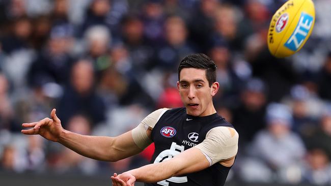 Carlton's Jacob Weitering is down on confidence and form. Pic: Michael Klein