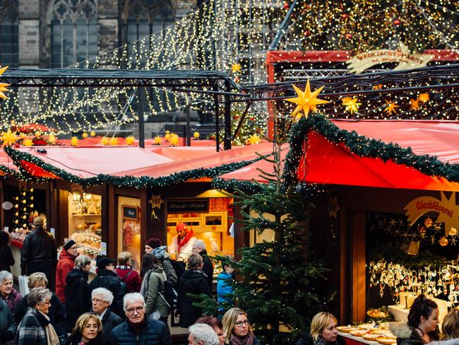 Under the pair’s bold plan, Melbourne would host an annual Christmas parade, European-style markets (pictured) along Southbank and offer free permits to close streets for community events. Picture: supplied