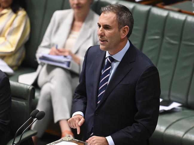 CANBERRA, AUSTRALIA, NewsWire Photos. OCTOBER 19, 2023: Federal Treasurer Jim Chalmers during Question Time at Parliament House in Canberra. Picture: NCA NewsWire / Martin Ollman