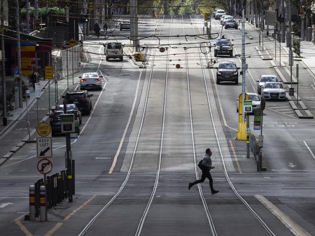 MELBOURNE, AUSTRALIA - NewsWire Photos SEPTEMBER 26, 2021: The streets of Melbourne are empty as the lockdown grinds on. Picture: NCA NewsWire / Paul Jeffers