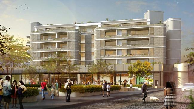 Artist impressions of the second residential development on top of a new retail space at Rouse Hill Town Centre. 