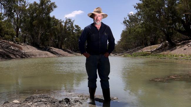 Citrus farmer Alan Whyte in the Lower Darling River near Pooncarie. Picture: David Geraghty.