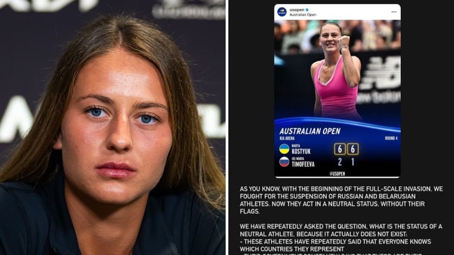 Marta Kostyuk unleashes over the US Open post which featured a Russian flag.