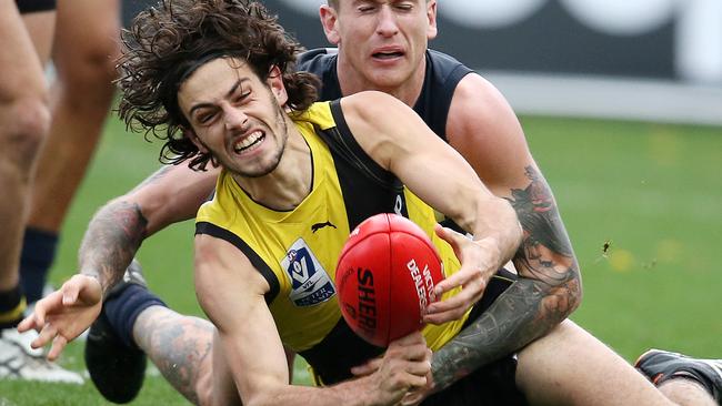 Tom Silvestro in action for Richmond. Picture: Michael Klein