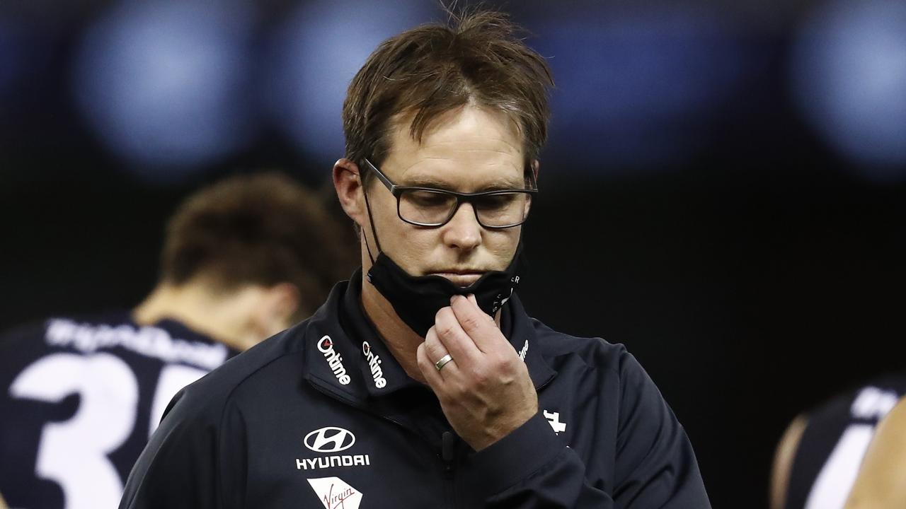 Carlton’s faint finals hopes were dealt a masisve blow by North Melbourne (Photo by Darrian Traynor/Getty Images)