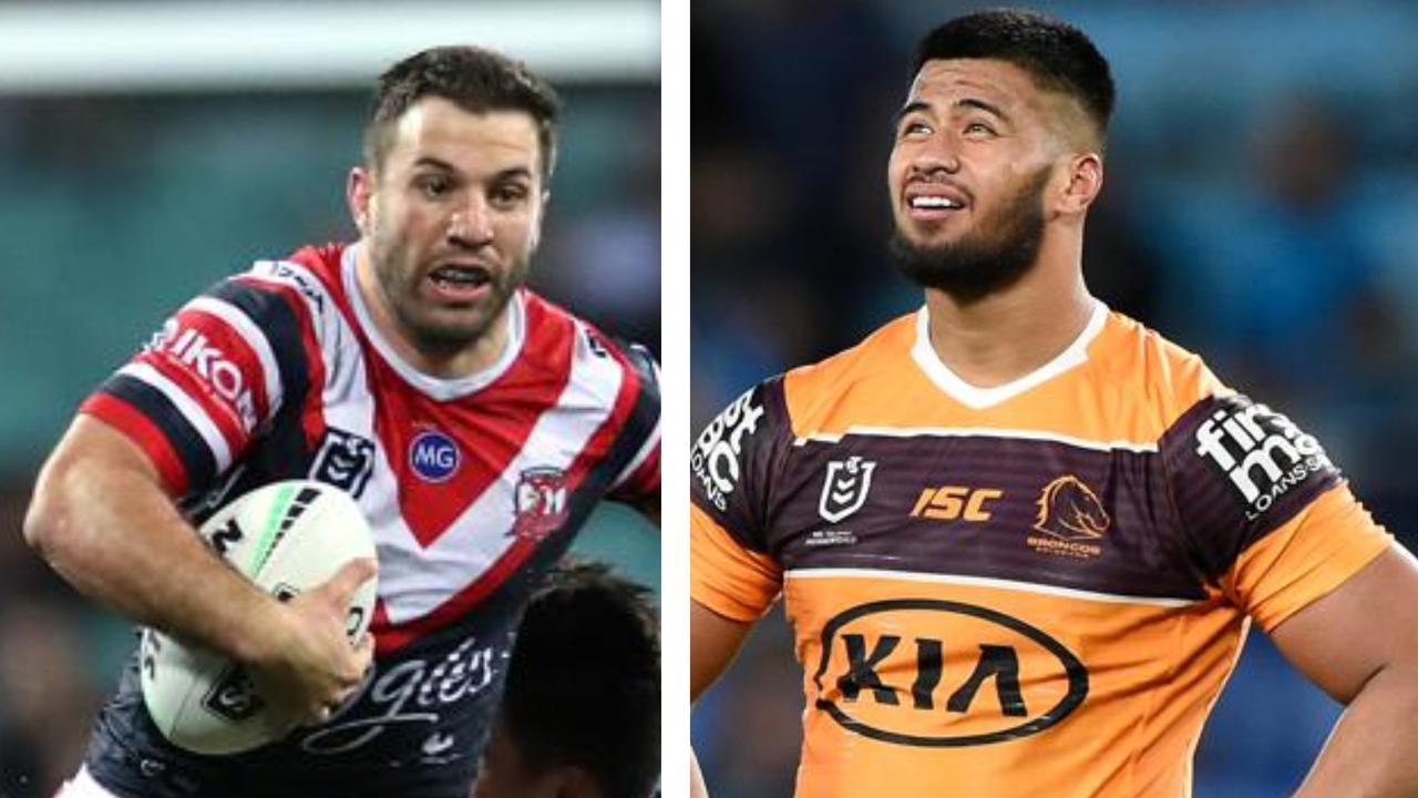 Roosters' James Tedesco and Broncos' Payne Haas are both out this week.