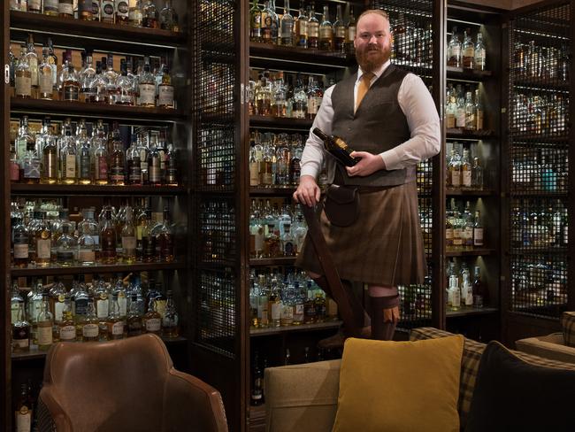 The Balmoral Hotel whisky bar.