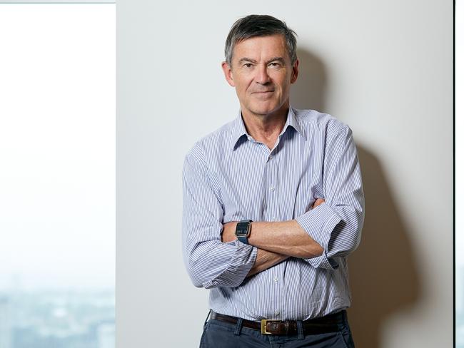 Investor John Wylie in his Melbourne office in Melbourne CBD. Photograph taken on the 18th of February 2025 by Louis Trerise.