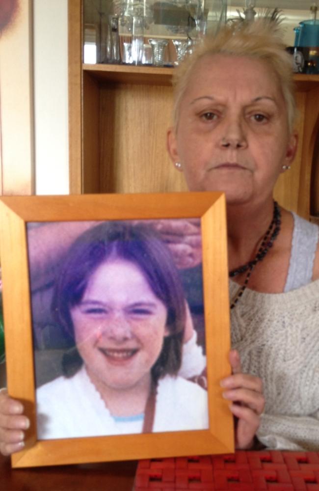 Murder victim Kylie Maybury’s mother Julie with a photograph of Kylie. Picture: Keith Moor.