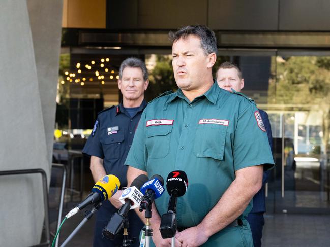 ADELAIDE/ KAURNA YARTA, AUSTRALIA - NewsWire Photos JUNE 6, 2023: Executive Director of SA Ambulance Paul Lemmer ahead of Saturday's inaugural Emergency Services AFL match. Picture: NCA NewsWire / Morgan Sette