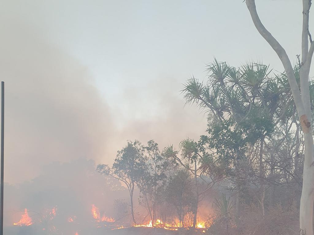 Bowen residents are being urged to stay informed as a bushfire continues to burn near Whitsunday Paradise estate. Picture: Bowen Delta Rural Fire Brigade