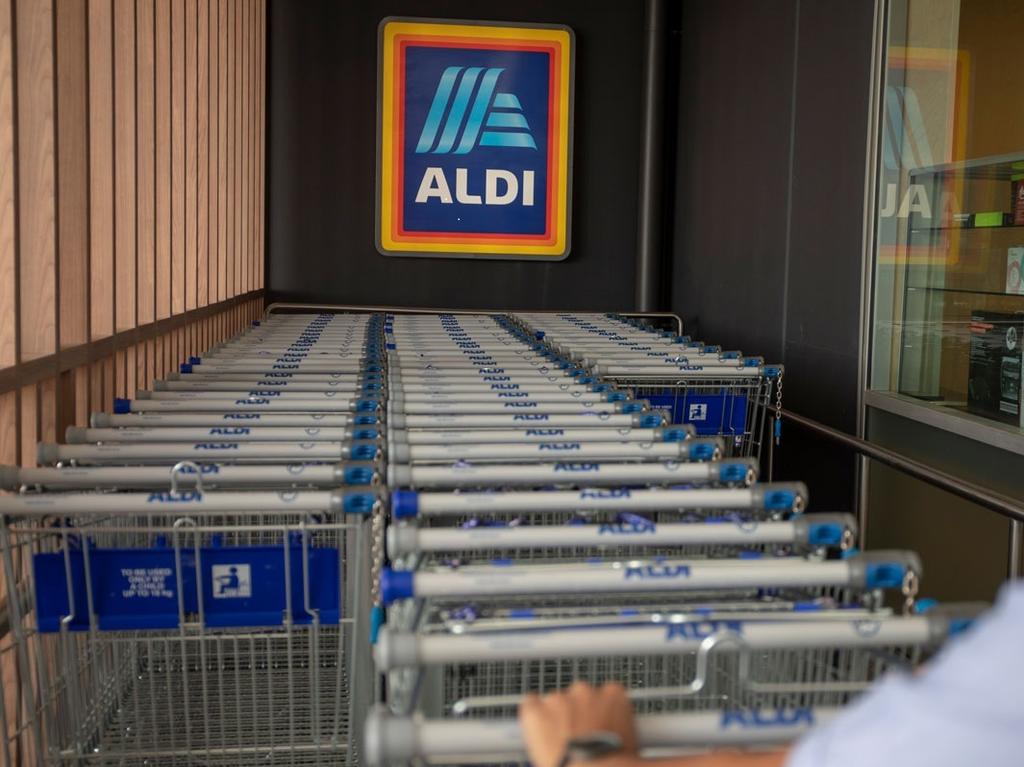 Aldi famously only stocks coin-operated trolleys, but is trialling the use of baskets in some stores.