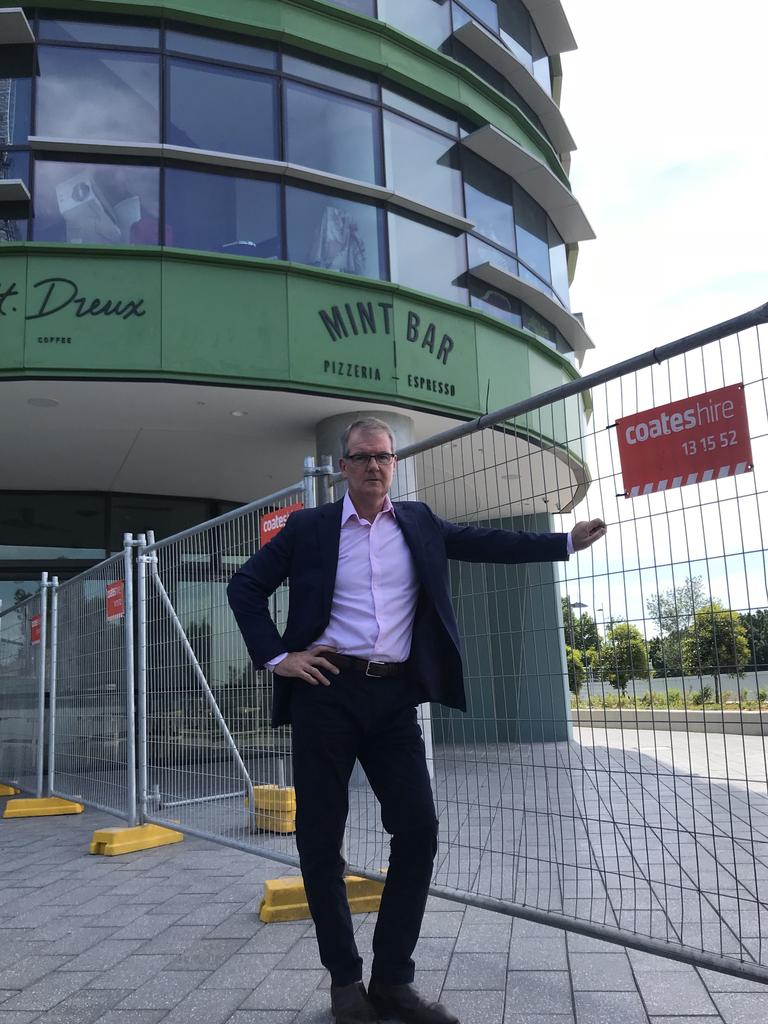 NSW Opposition leader Michael Daley at the site.