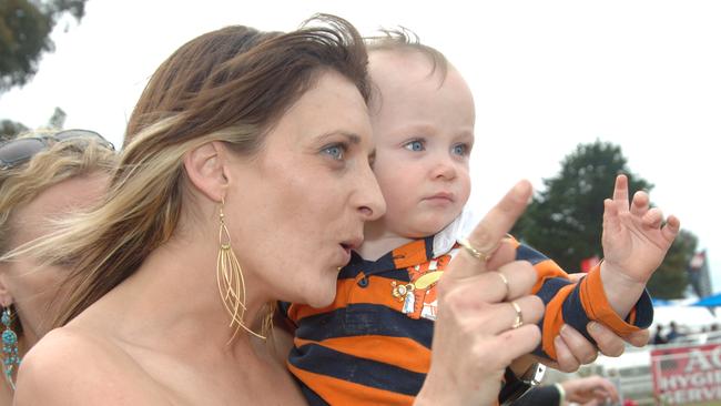 Melissa Bensted and Brayden (1) at the Cup