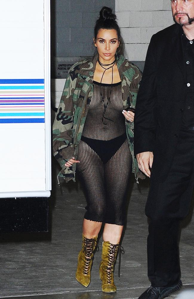 Kim Kardashian is seen leaving the OUE Skyspace event on July 14 in Los Angeles. Picture: Splash