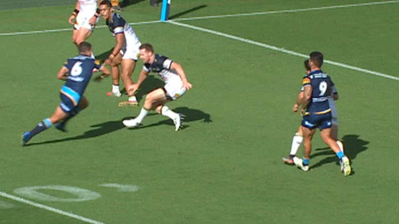 Ash Taylor was denied a try after Jake Granville was ruled to have been obstructed.