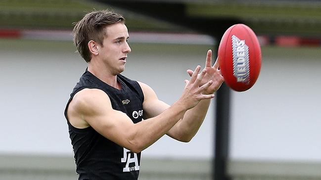 Jackson Mead training at Alberton Oval. Picture: SARAH REED