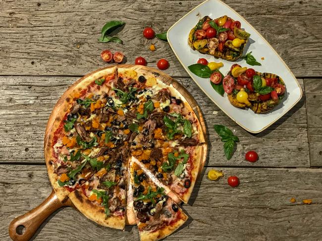 Pizza and bruschetta at The Greenhouse of Orange. Picture: Jenifer Jagielski