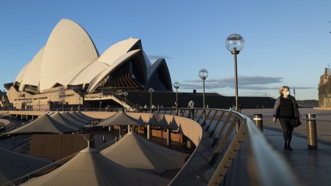 Sydney Opera house amid coronavirus restrictions