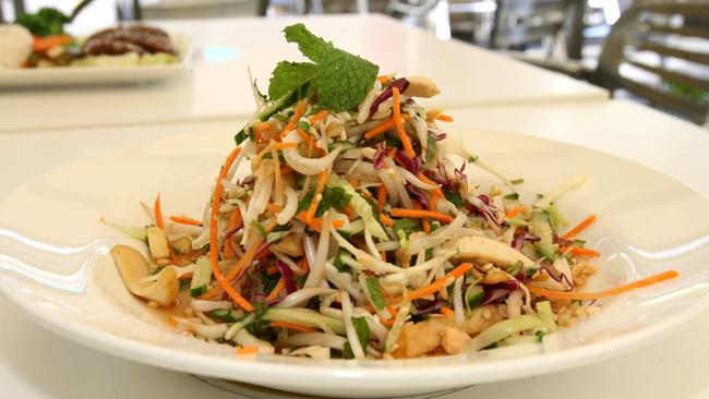 The heavenly salad at Loving Hut Mount Gravatt. Picture: Campbell Scott. 