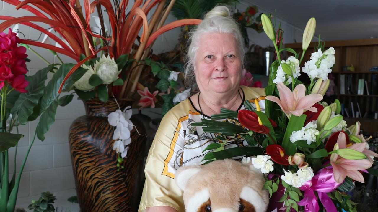 Mossman Florist owner Heike Andrson avoids death after car smashes into