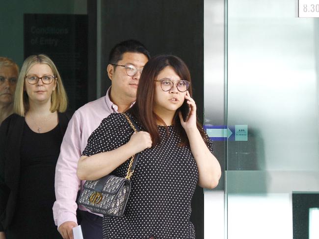 Aiyan Yang, director of Vita Dolce_Y Pty Ltd, leaves the Brisbane Magistrates Court after the company was fined for food safety breaches. Picture: NCA NewsWire/Tertius Pickard