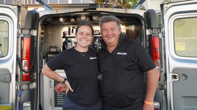 The Coffee Club Crew Sunshine Coast Abigale and Richard Lane at Sunshine Coast Stadium on Sunday, February 12, 2023. Picture: Katrina Lezaic