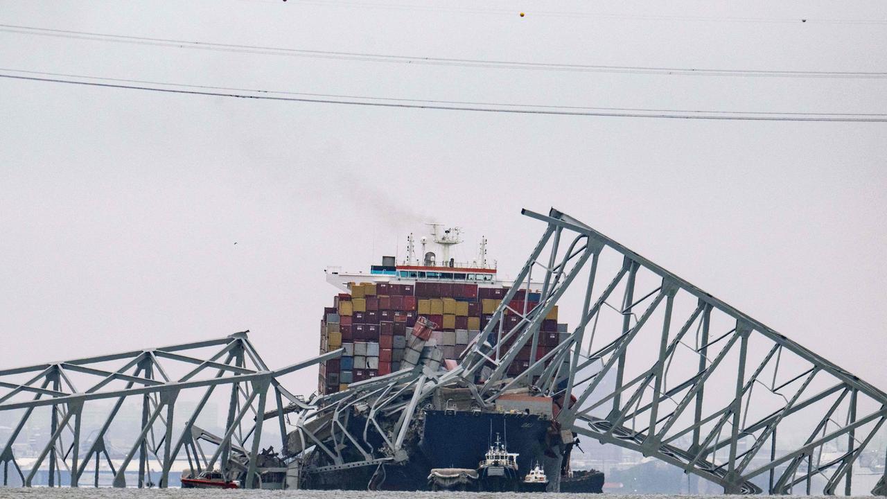 Recovery efforts have been hampered as treacherous conditions prevent the retrieval of the mens’ bodies. Picture: Jim Watson / AFP