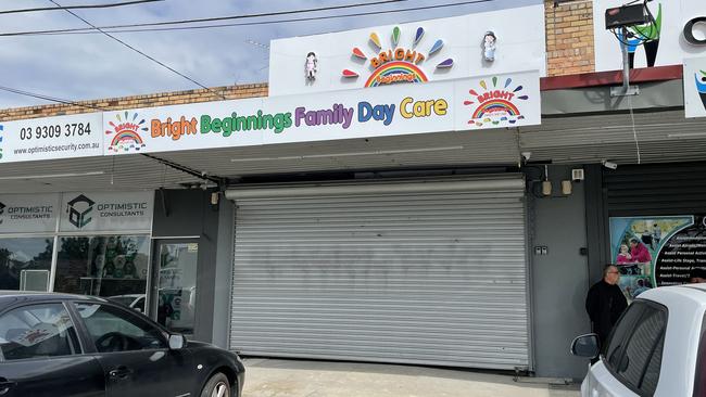 A car has crashed through Bright Beginnings Family Day Care Centre in Broadmeadows. Picture: Olivia Condous