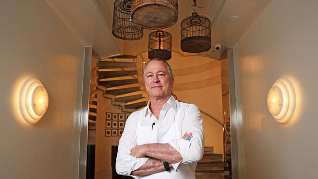 Neil Perry at his Restaurant Song Bird in Double Bay, which is located above Bobbies. Picture: Tim Hunter.
