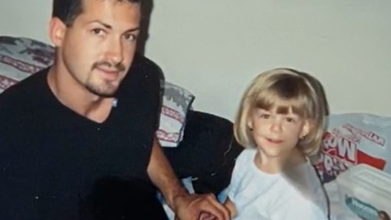 Gabby Petito (above) with her father Joe when she was a little girl. Picture: Moloney Funeral Home.