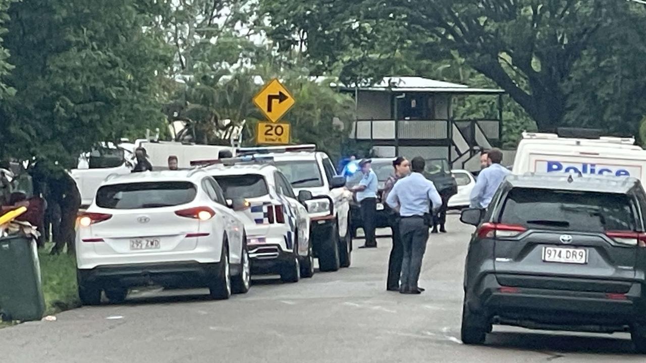 A man aged in his 20s was shot multiple times in Lillipilli St, Vincent about 4.30pm January 28, 2025. Picture: Leighton Smith