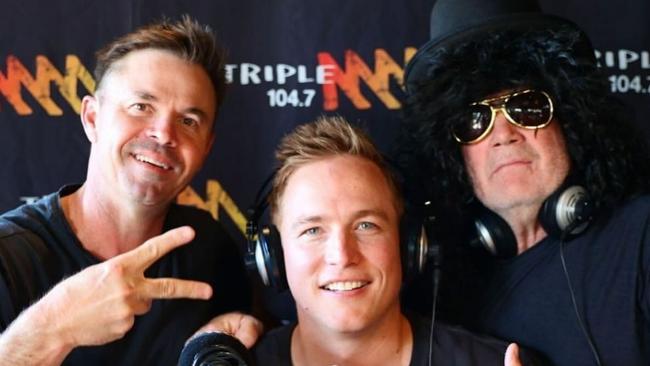 Former Triple M Rush Hour Adelaide presenters Greg Blewett, Andrew Jarman and Bernie Vince. Pics: Instagram