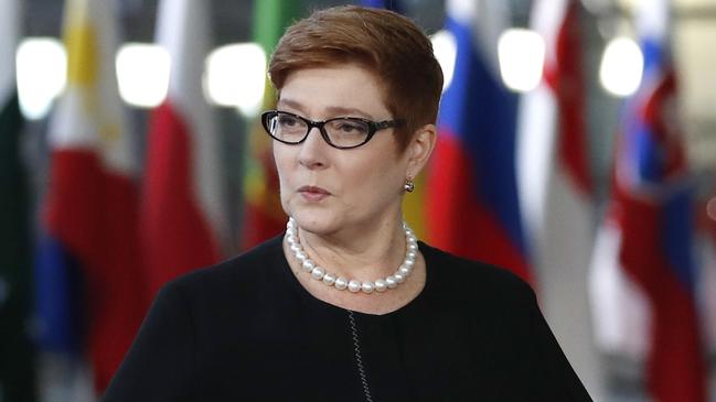 Foreign Minister Marise Payne. Picture: AP