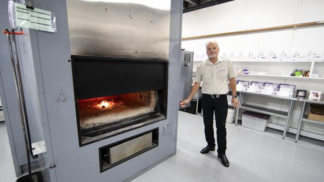 Pet Angel Founder Tom Jorgensen takes the promise of an individual cremation very seriously. Picture: NIGEL HALLETT