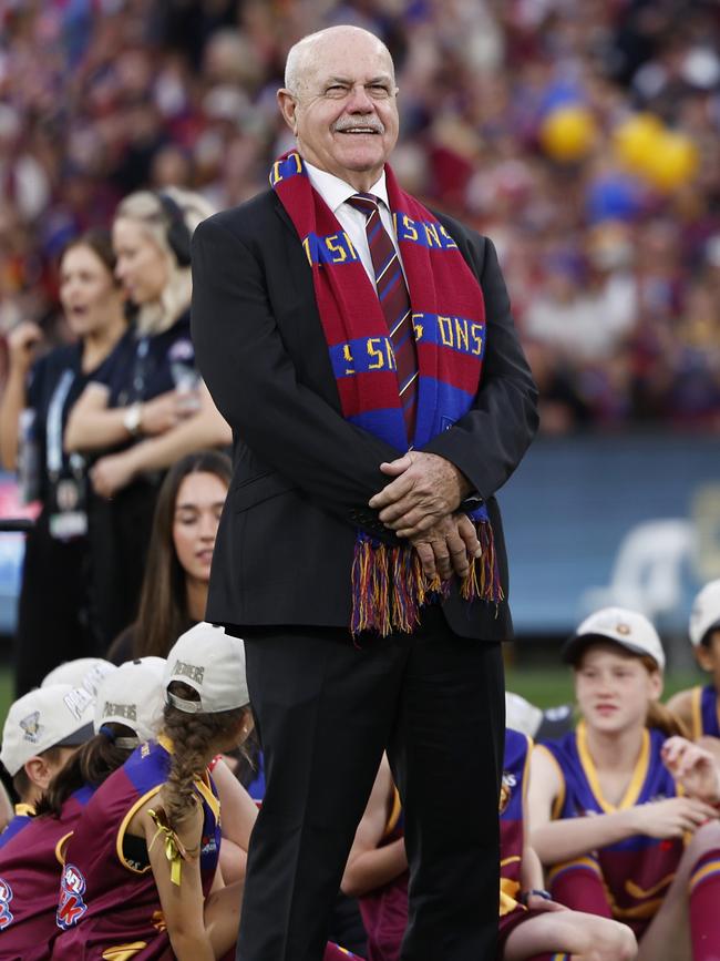 Leigh Matthews shared a moment with Lohmann at the end of the game. Picture: Getty Images