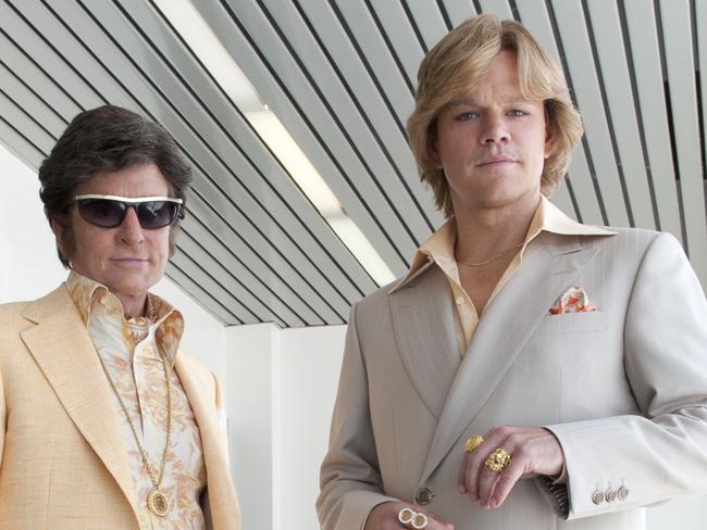 Michael Douglas (left) and Matt Damon in a scene from film Behind the Candelabra Picture: Roadshow Supplied -