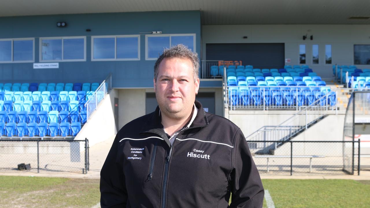 Independent candidate for Montgomery Casey Hiscutt at Dial Park, Penguin. Picture: Elise Kaine