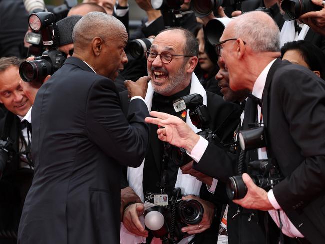 The cameraman further annoyed Washington by laughing in his face. Picture: Pascal Le Segretain/Getty Images
