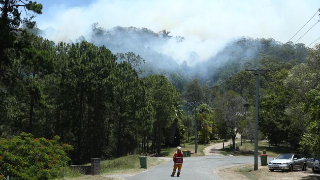 Firefighters say they expect to be working at the scene ‘well into the night’. Picture: Glenn Hampson